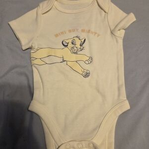 3 Month Jumping Beans Light Yellow Onesie with Lion King Design
